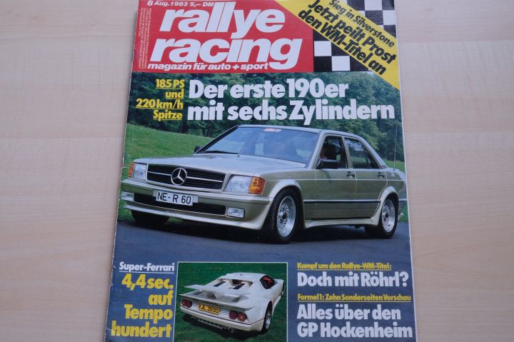 Deckblatt Rallye Racing (08/1983)
